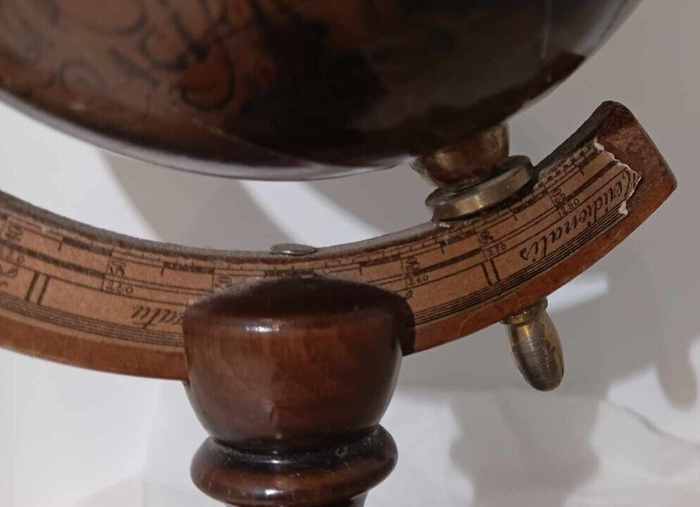 Vintage Old World Globe Wooden Desktop Globe Decor Globe, Display, Learning Tool