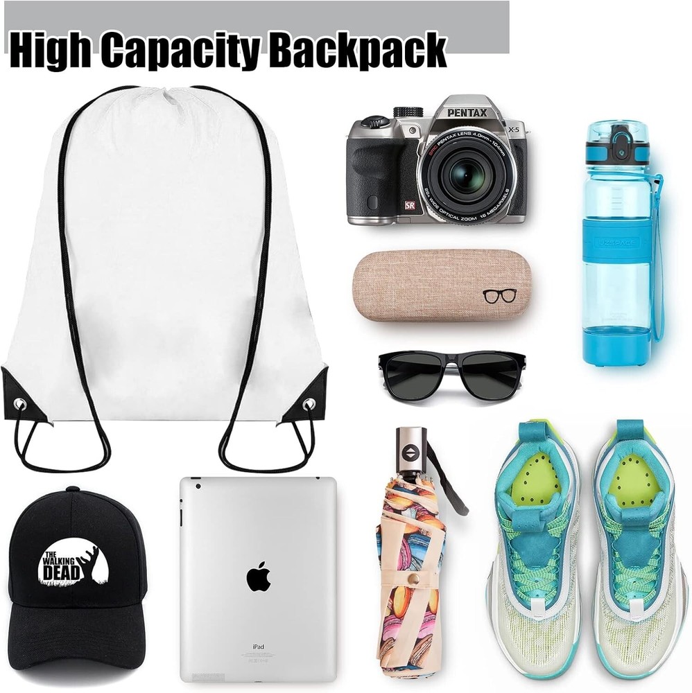 Customizable 40-Pack Drawstring Backpacks - Perfect for Team & Party Events