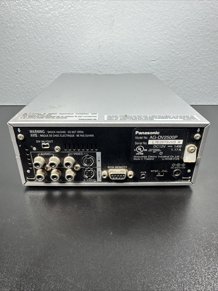 Untested Panasonic AG-DV2500p MiniDv Player and Recorder