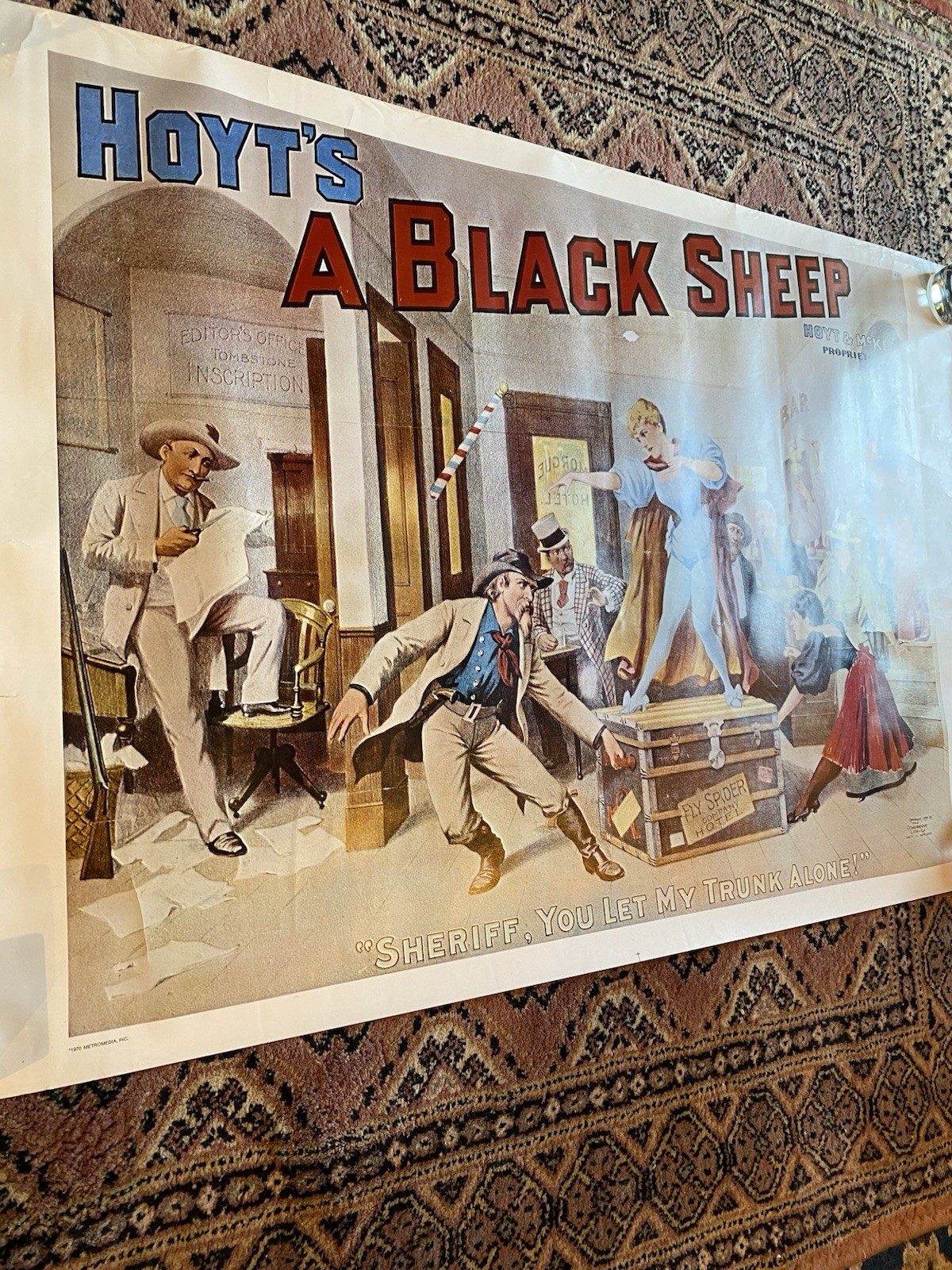 Rare 1970 Hoyt's A Black Sheep,a theatrical production Charles Hale Hoyt Poster