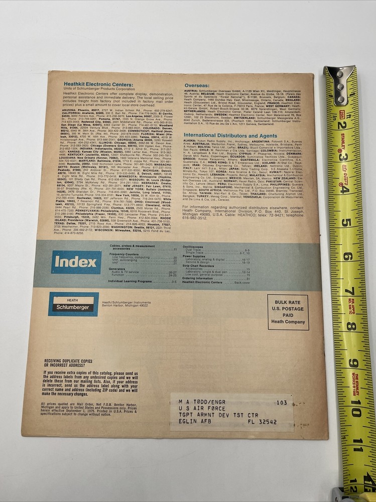 Heath / Schlumberger Assembled Instruments Catalog October 1975