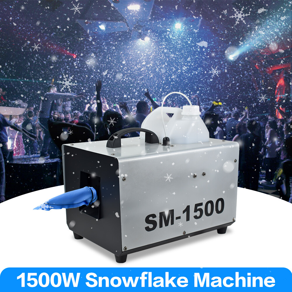 Snow Machine 1500W Stage Snowflake Maker Fake with Remote Control