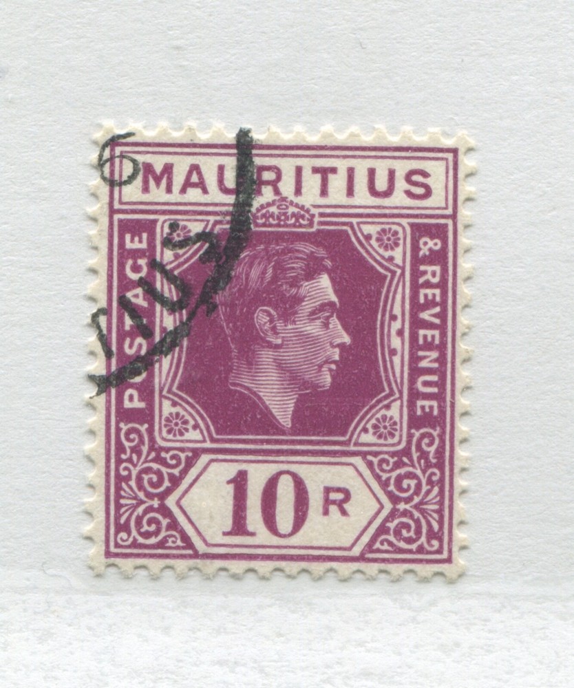 Mauritius KGVI 1943 10 rupees used