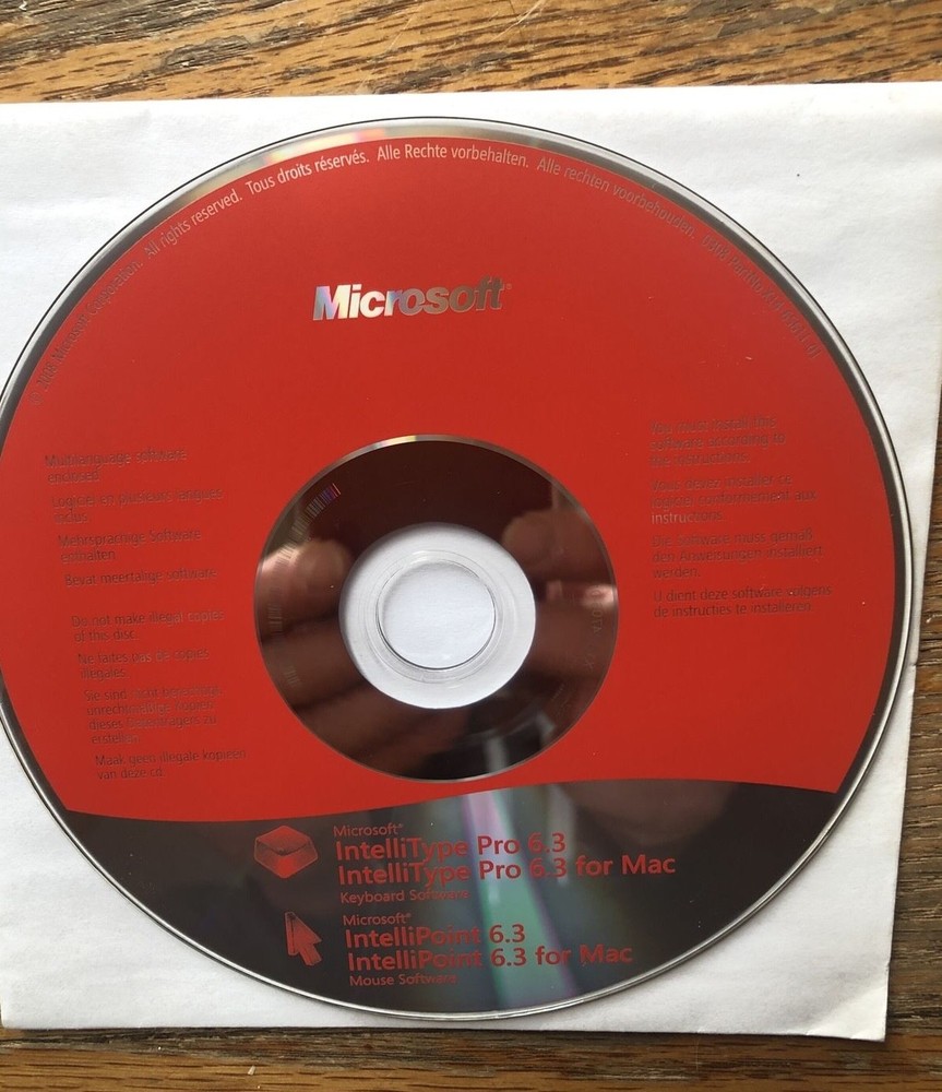 Microsoft IntelliPoint IntelliType Pro 6.3 Software Windows / Mac CD-ROM (2009)