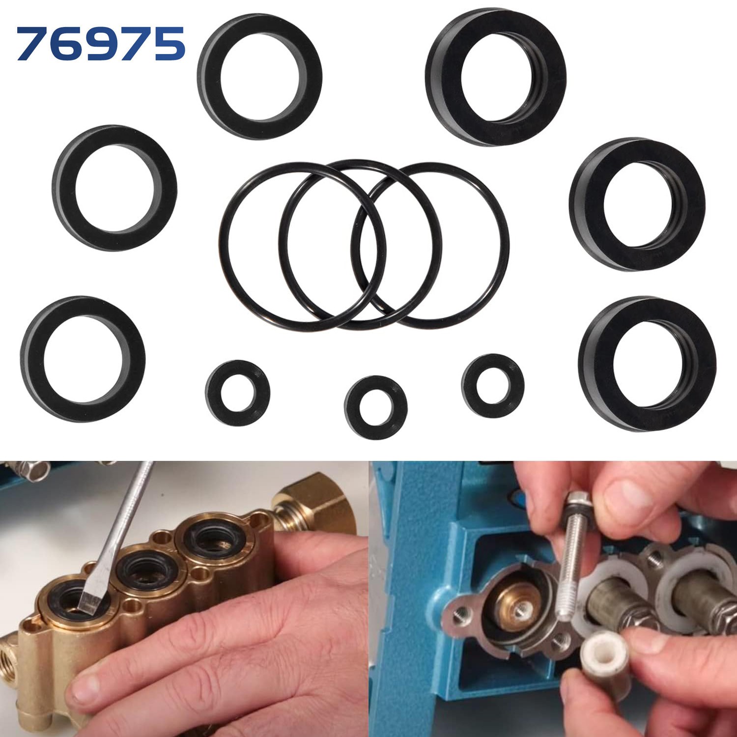 For Cat Pump 4DNX Pumps 4DNX25GSI 4DNX27GSI Seal Kit 76975 Seal Kit 12PCS