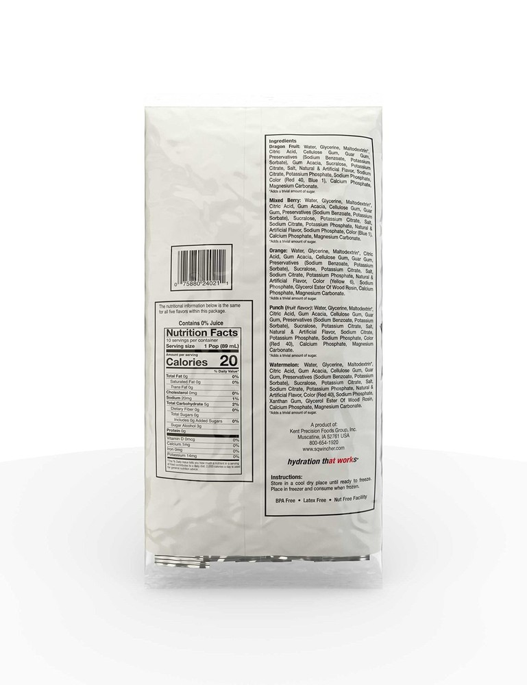 Electrolyte Freezer Pops Zero Sugar Assorted Flavors 50 Total Pops