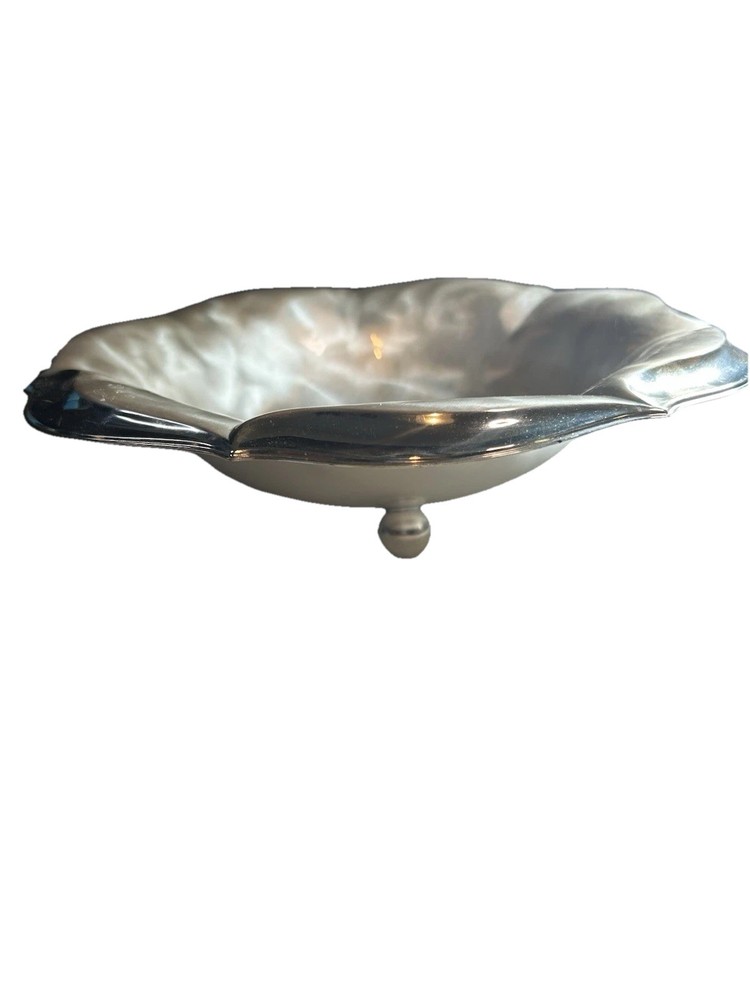 Vtg 70's WMF IKORA Flower Shaped Silver Plated Footed Serving Bowl