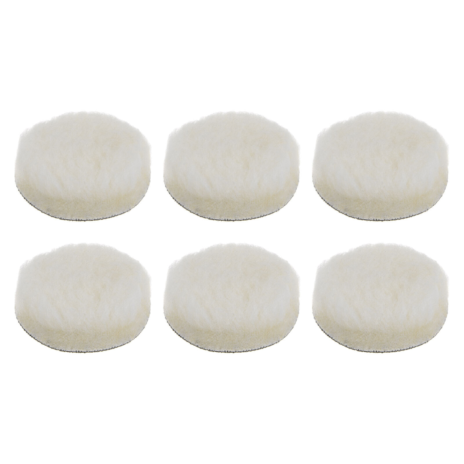6pcs Wool Buffing Pads 3 Inch Polishing Pad Polishing Buffing Pad Hook and Loop