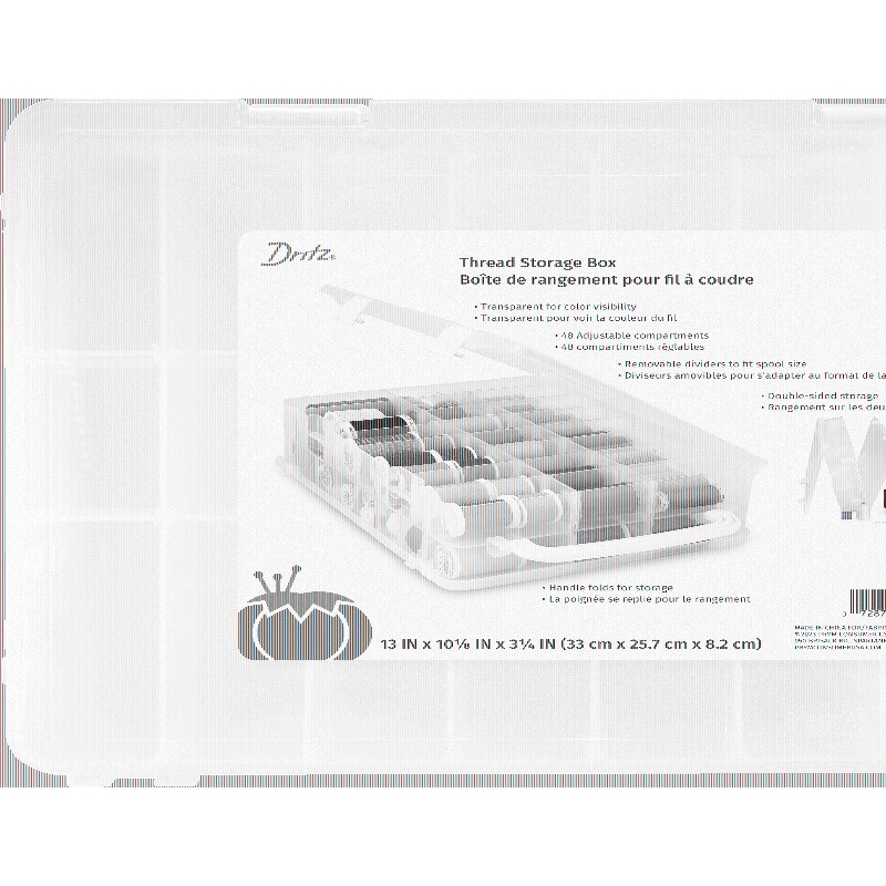Dritz Thread Storage Box, Stores 48 Spools