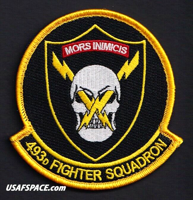USAF 493RD FIGHTER SQ - MORS INIMICIS -RAF Lakenheath, UK- ORIGINAL FRIDAY PATCH
