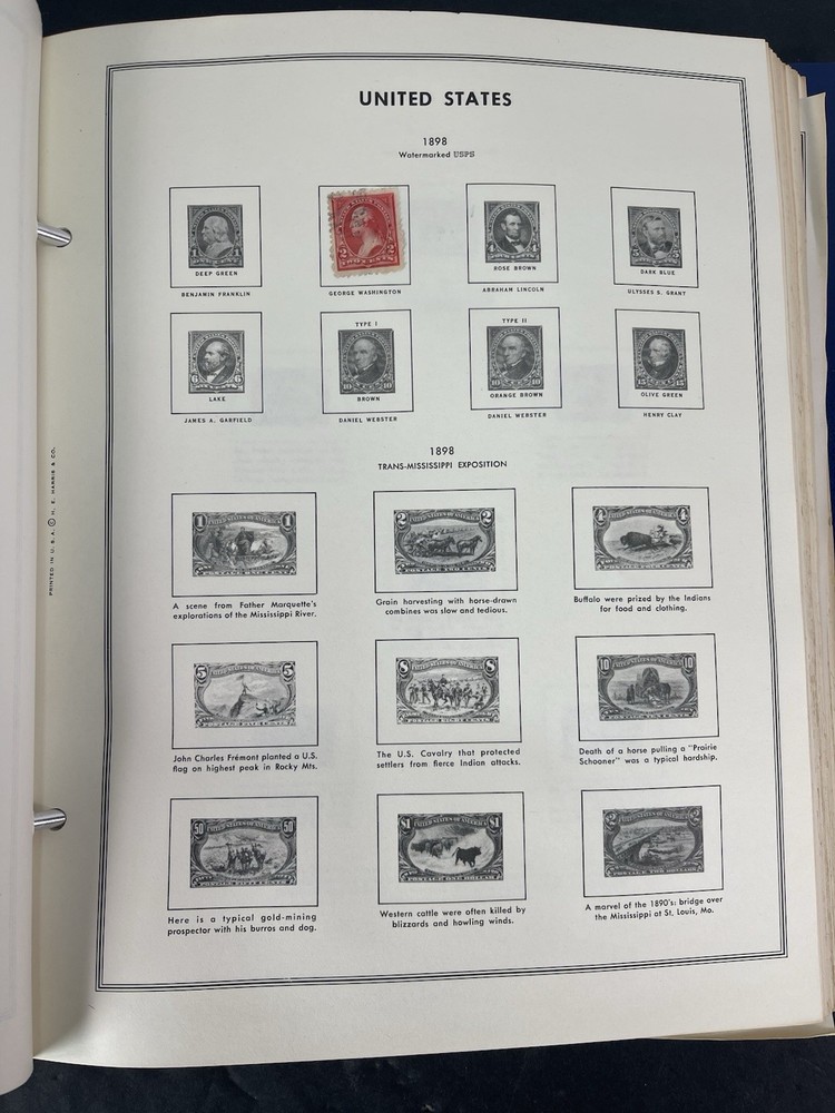 Vintage Collection Of Over 630 Stamps In United States Liberty Stamp Album