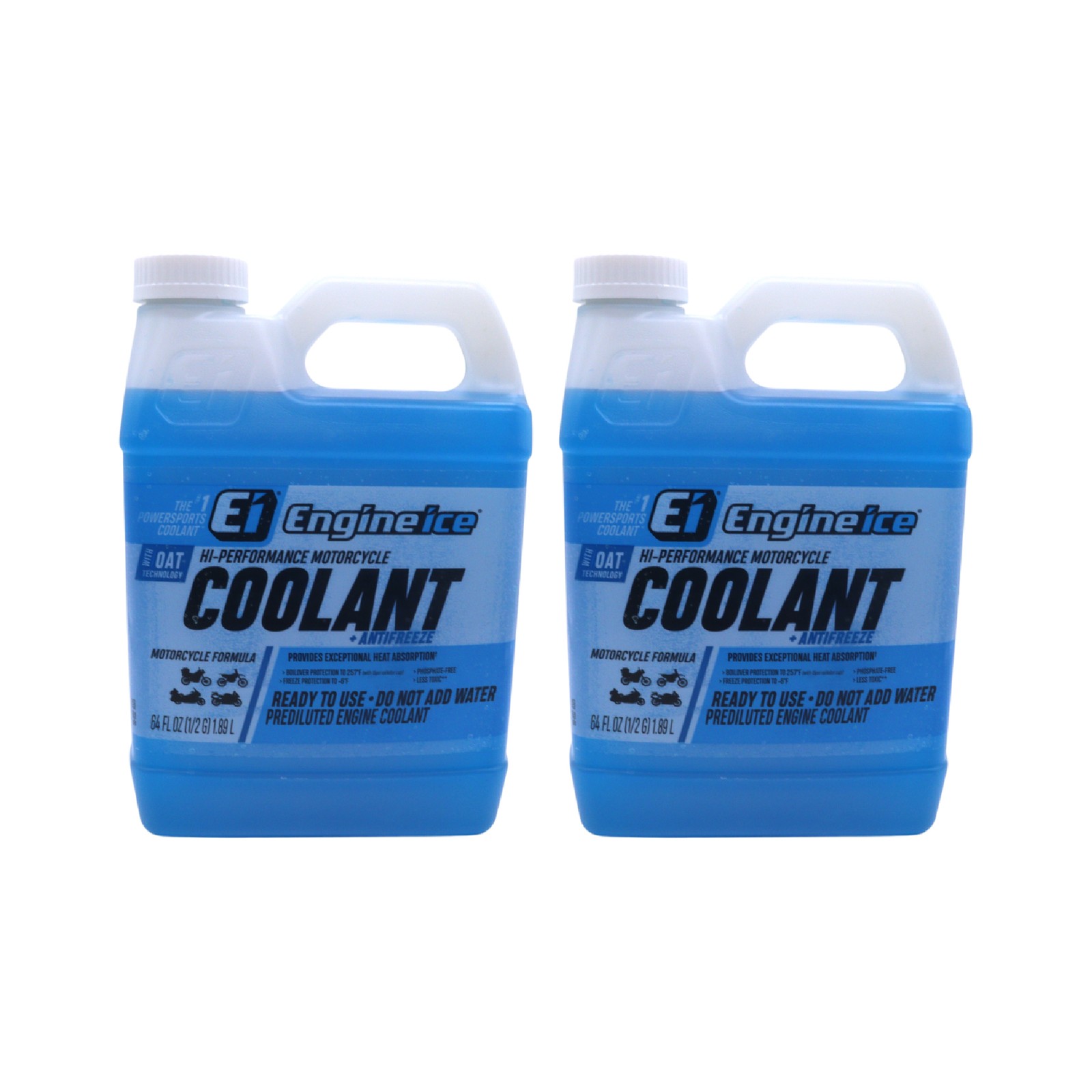 2 Pack ENGINE ICE 1/2 GAL HIGH PERFORMANCE COOLANT NON-TOXIC BIODEGRADABLE 64oz