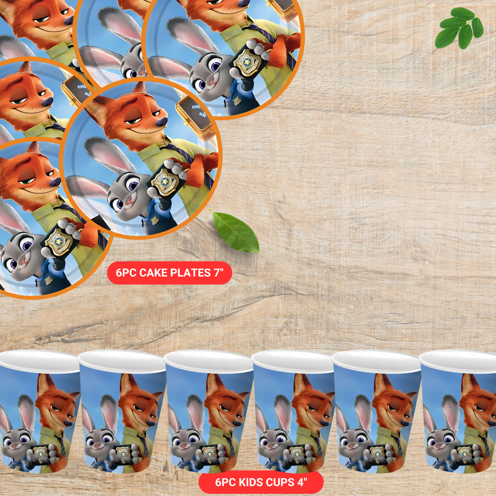 ZOOTOPIA tableware plate birthday party supplies favor centerpiece decoration