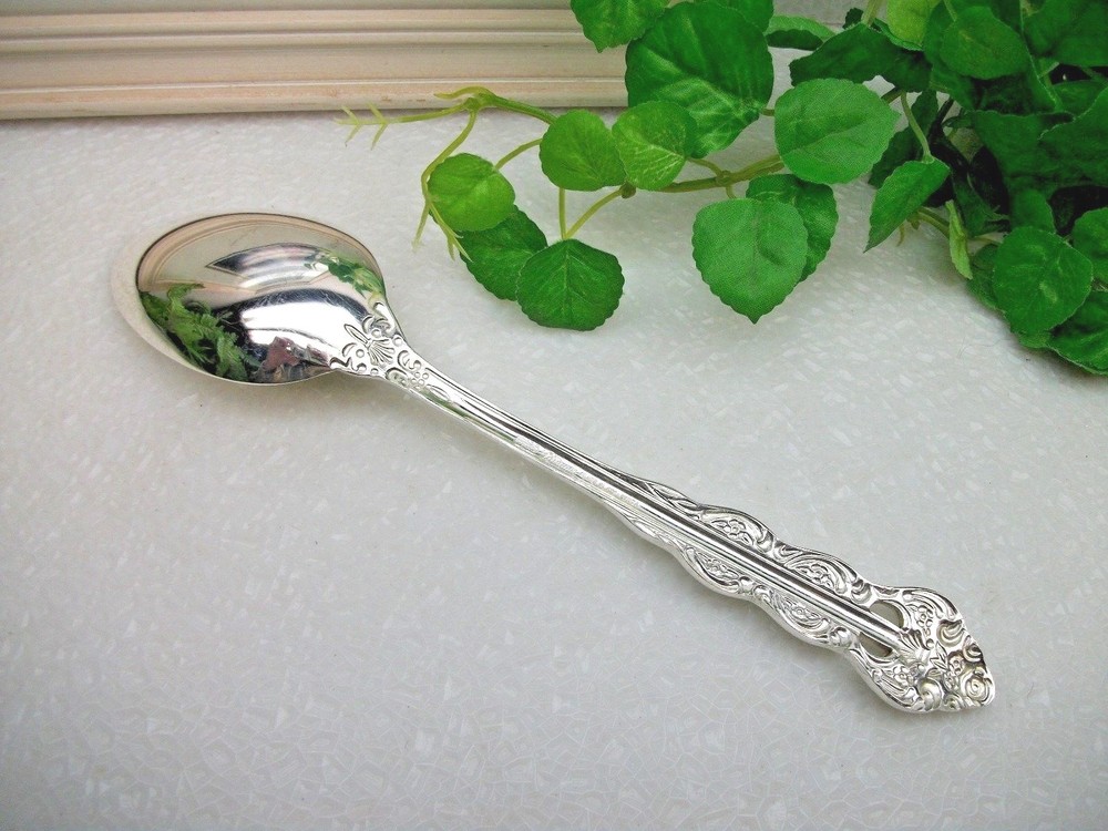 Ekco Eterna LILLIANNE Silverplate Solid Serving Spoon