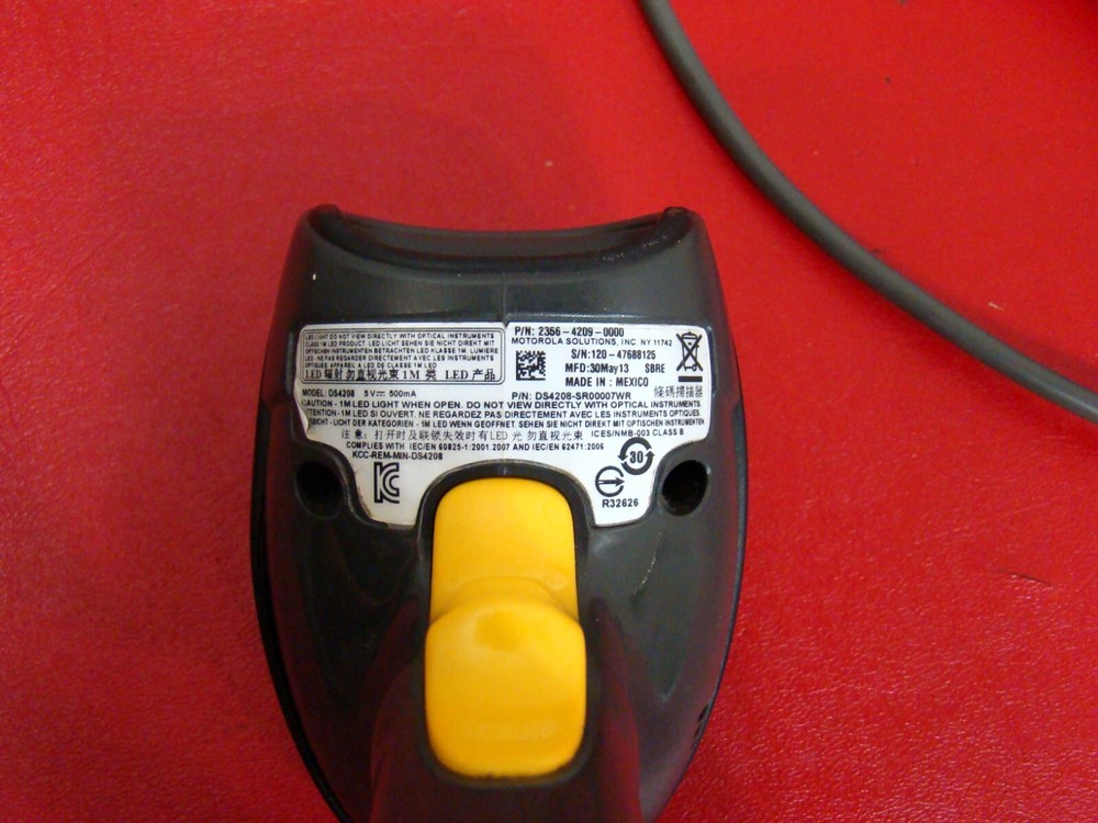Motorola DS4208-SR00007WR Handheld USB Barcode Scanner NO Cable
