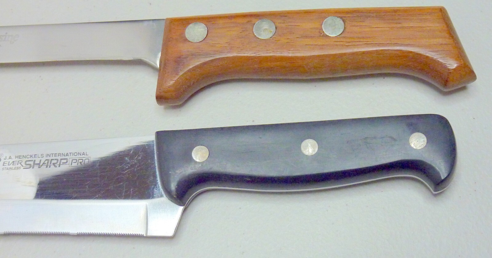 JA Henckels Pro, Cuisine, Wood Handles Japan Vtg. 4 High Quality Knives