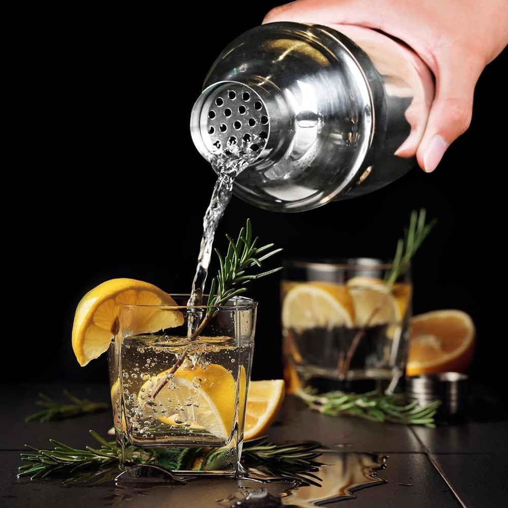 Cocktail Shaker Set, 8-Piece Bar Set, Practical Bartender Kit, Includes Many ...