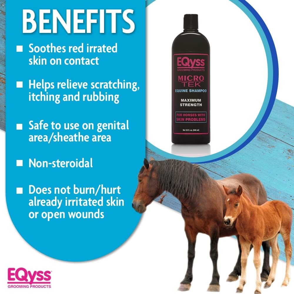 EQyss Micro-Tek Medicated Horse Care Bundle Shampoo and Spray Equine Grooming