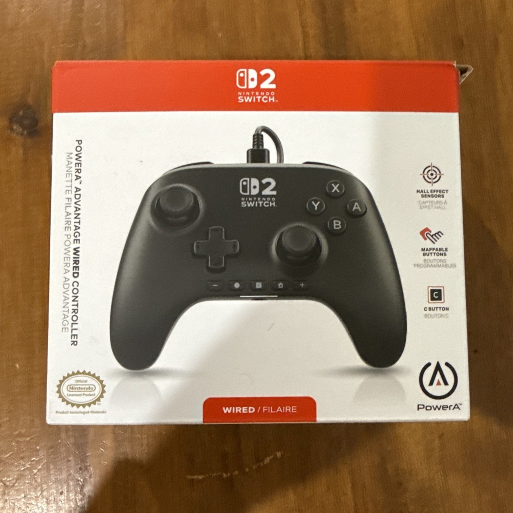 PowerA - Advantage Wired Controller for Nintendo Switch 2 - Black - Box Damage