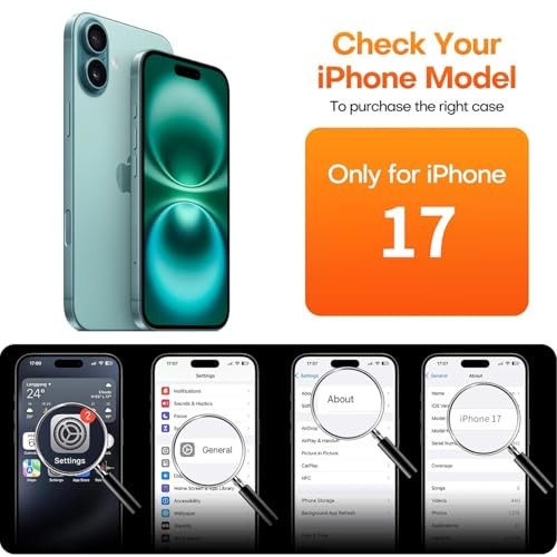3-Pack Shatterproof Tempered Glass Screen Protector for [Easy iPhone 17
