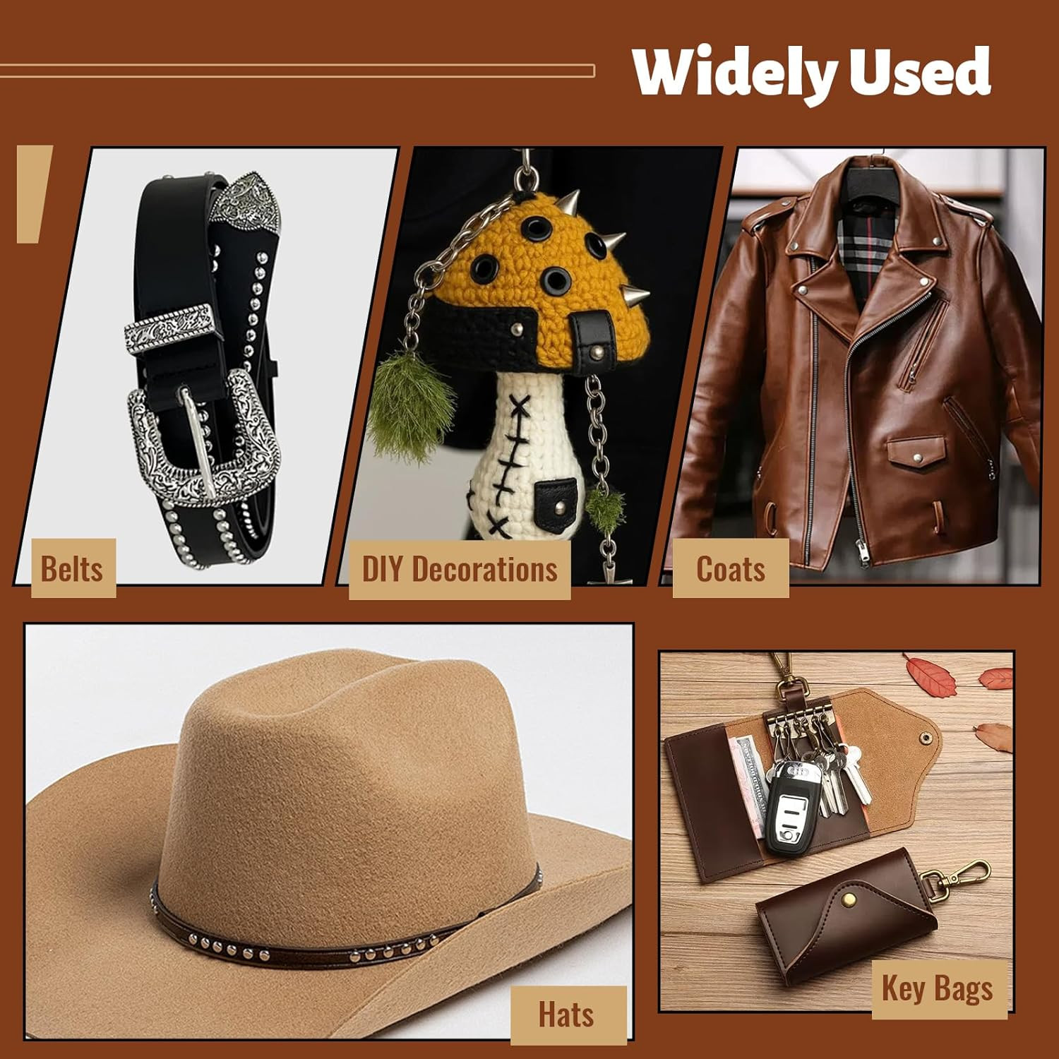 240 Set Leather Rivets, 4 Colors 3 Sizes Double Cap Rivet, Rivets for Leather wi