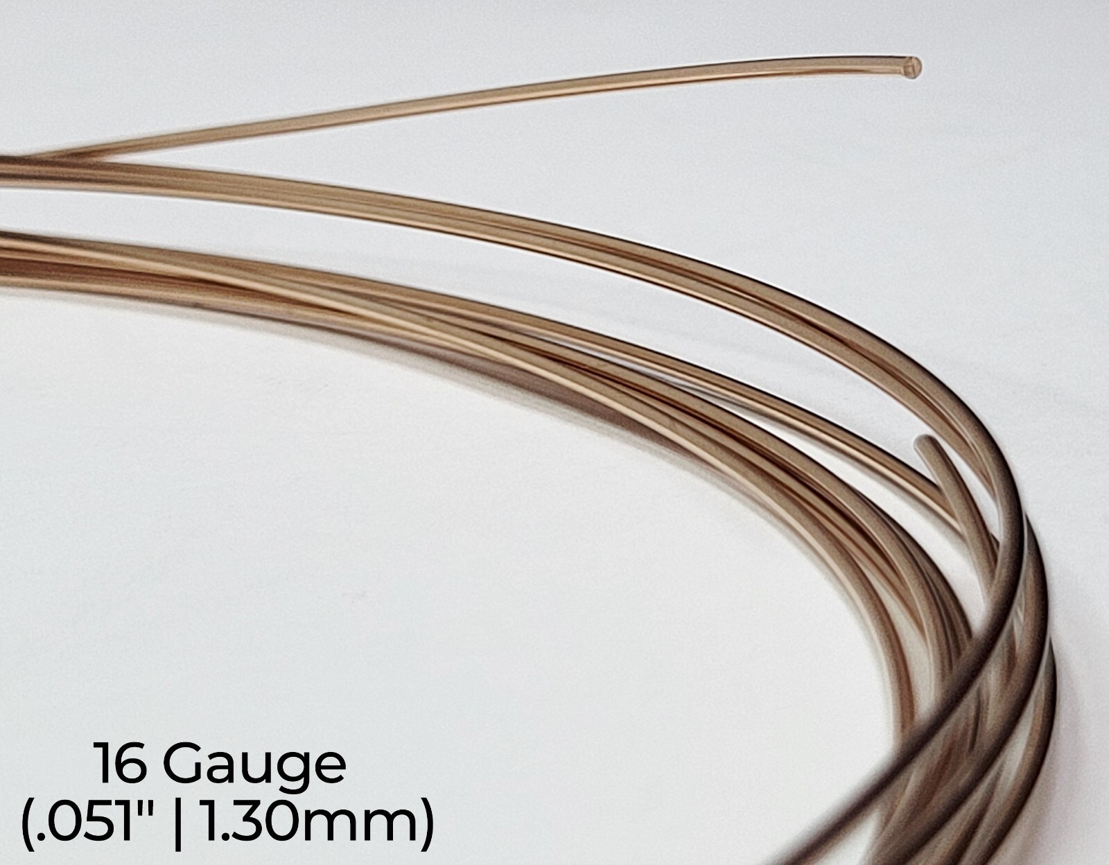 14/20 Rose Gold-Filled Wire | Round | Dead Soft | 10-30 Gauge | 1-10 ft | USA