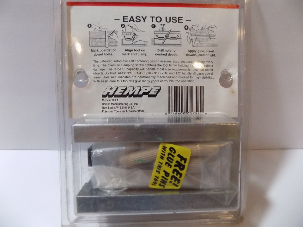 Hempe #2752 Self-Centering Dowel Drill Guide