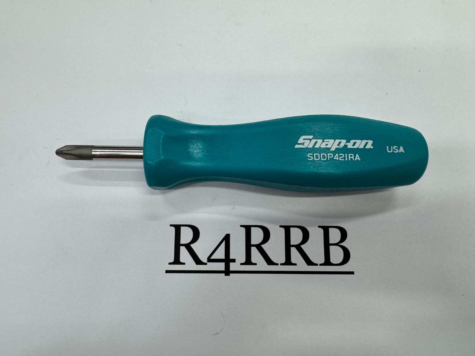 Snap-on Tools USA RARE TEAL 2pc Hard Standard Handle Stubby Screwdriver Set