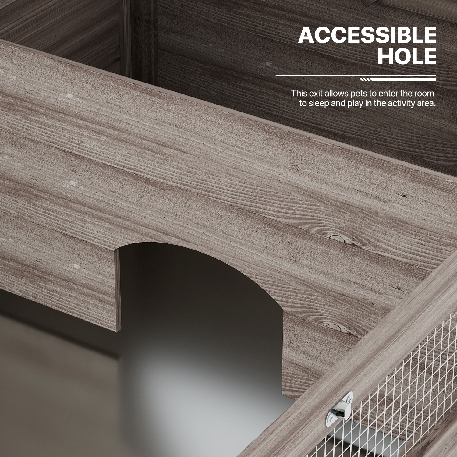 37"x25.5" Filp Up Chicken Coop Hutch Rabbit Pet House Wooden Tortoise Enclosure