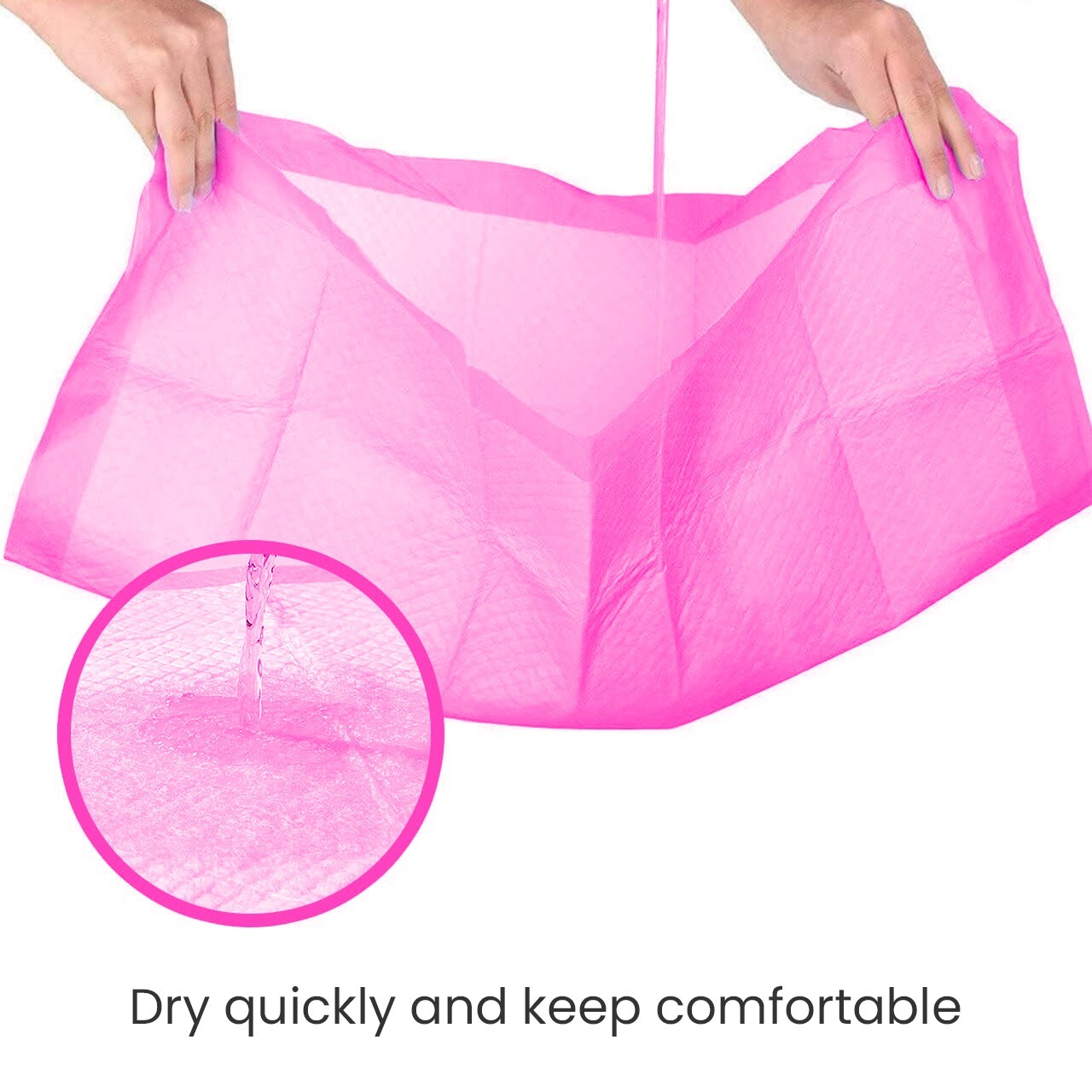 100 Pet Pads for Dogs Ultra-Absorbent Puppy Training Underpad Scented Pink Small