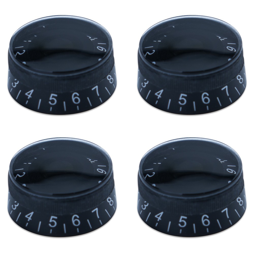 4 Pcs Control Speed Knobs Black Electric Guitar bass Volume Tone Control Knobs