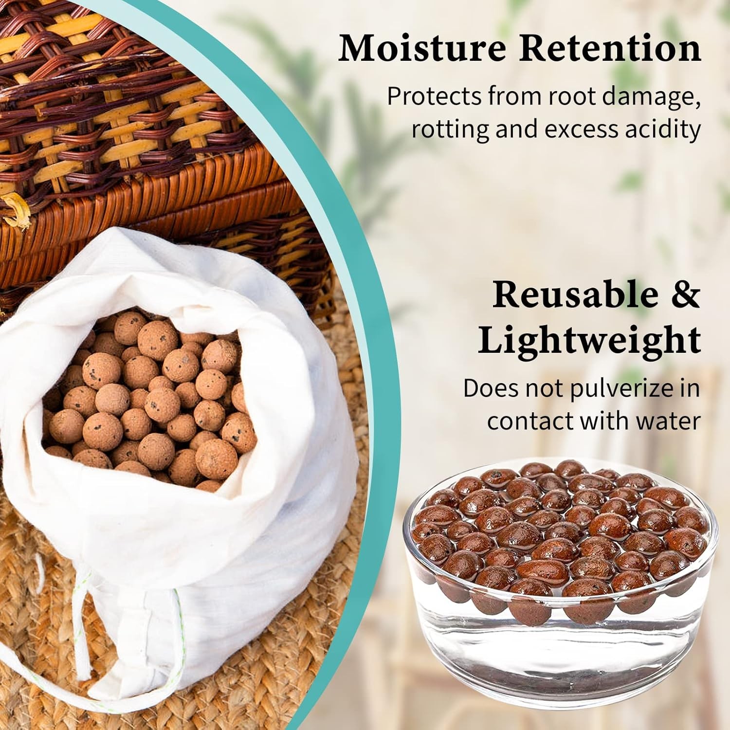 15 LB Organic Leca Clay Pebbles for Plants, 4mm-16mm 100% Natural Leca Balls