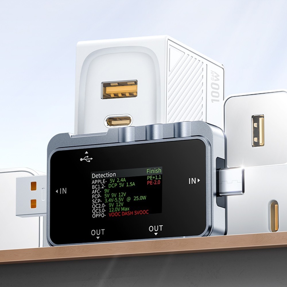 FNAC 28 USB Voltage Meter with Fast Charging Protocol Detection Features