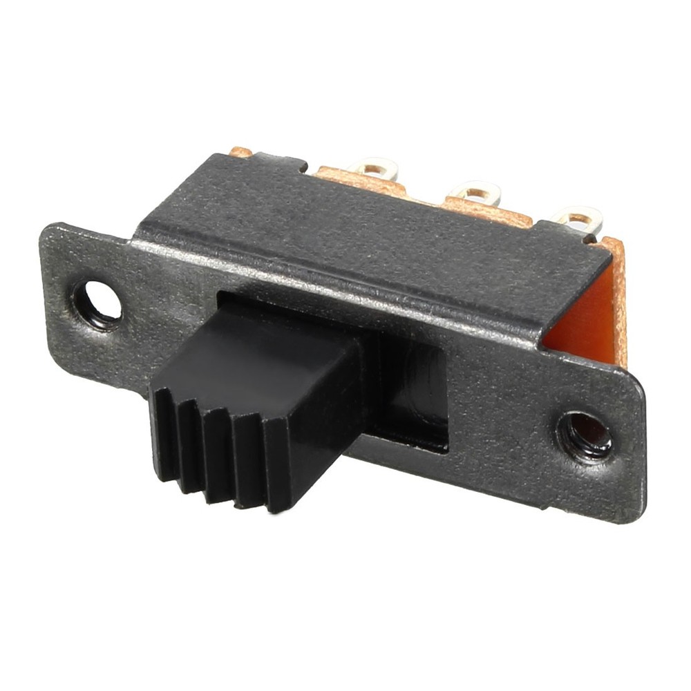10Pcs 5mm Vertical Slide Switch DPDT 2P2T 6 Terminals PCB Panel Latching