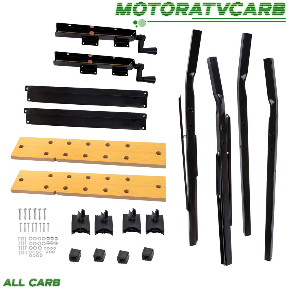 ALL-CARB 220lbs Adjustable Workbench Foldable with Measuring Ruler & Protractor