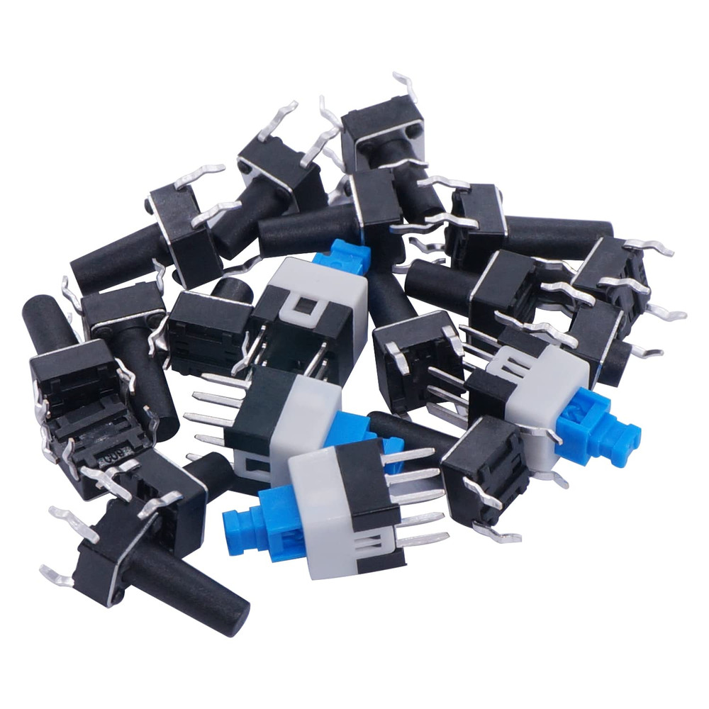 202PCS Micro Momentary Tactile Push Button Switch Assortment Kit 10 Values 4 Pin