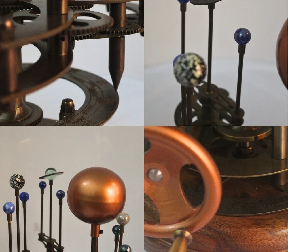 Antique Brass Orrery Solar System Model w/ Saturn – Functional Celestial Gift