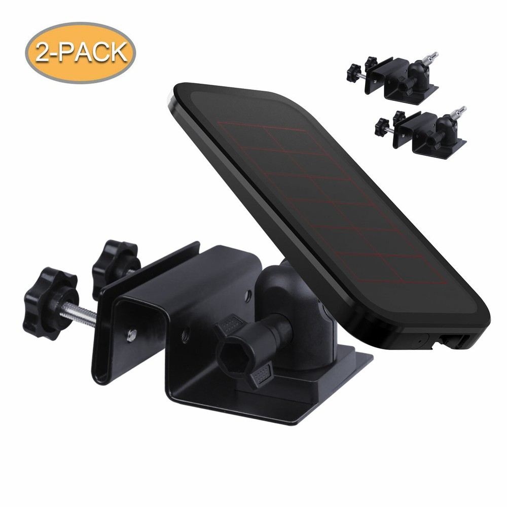 Holaca Gutter Mount for Arlo, Reolink argus 2-Compatible Solar Panels 2pack