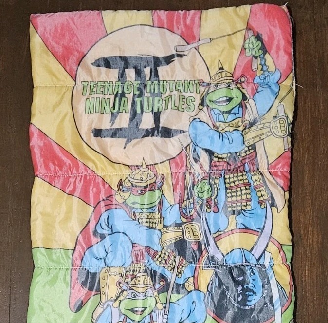 Teenage Mutant Ninja Turtles III TMNT 3 Vintage 90s Sleeping Bag Samurais 1993
