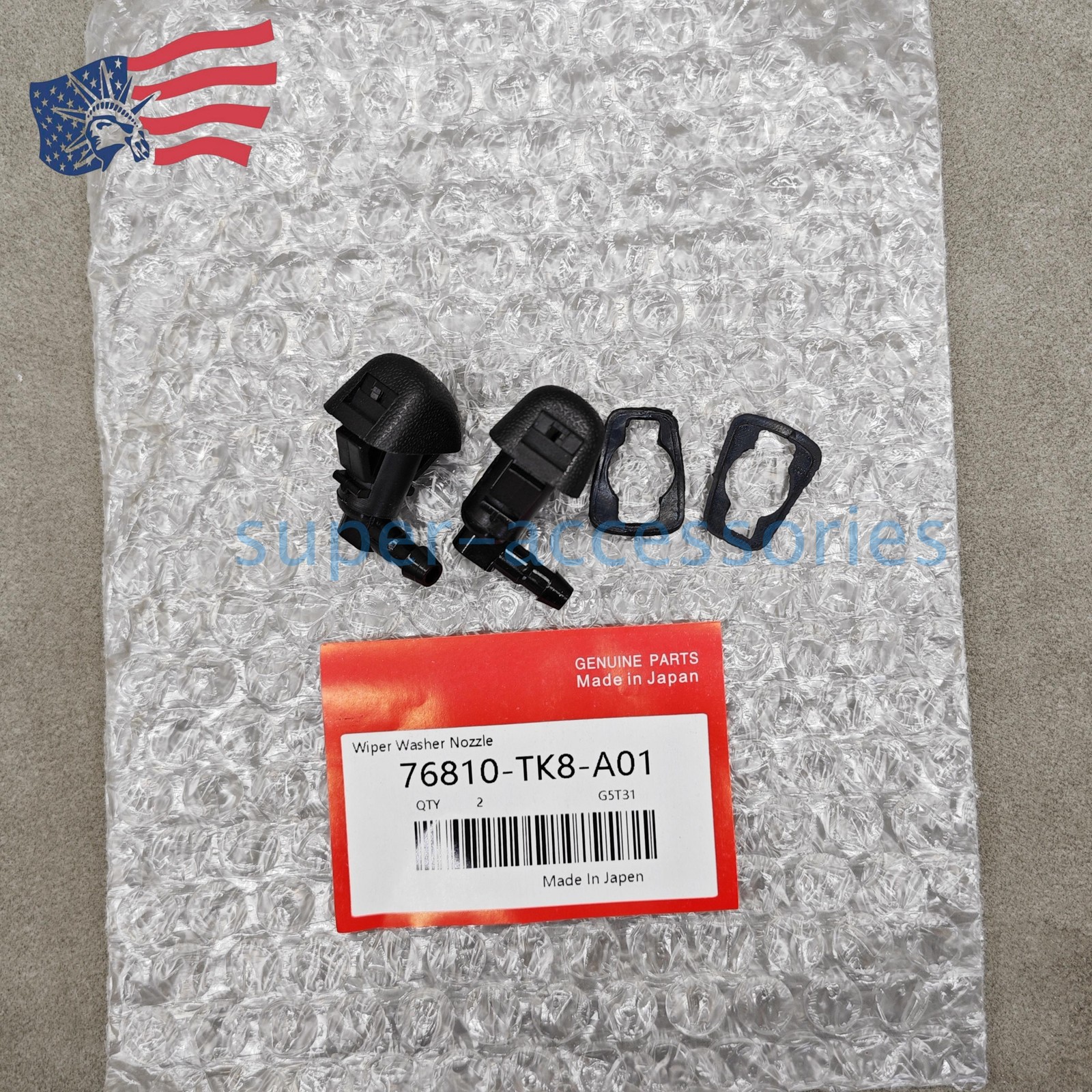 New ! 2PCS Windshield Washer Sprayer Nozzle NewFor 2011-17 Honda Odyssey