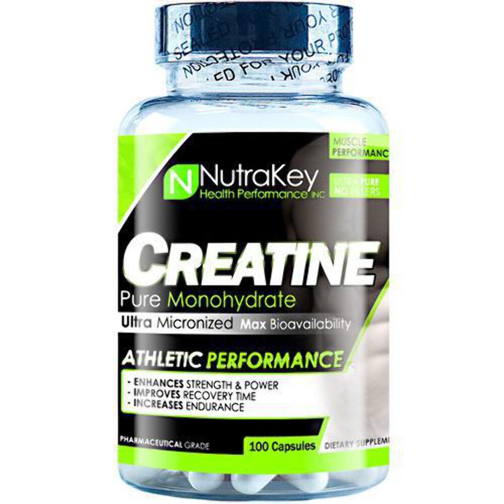 NutraKey - CREATINE MONOHYDRATE - 100 Capsules