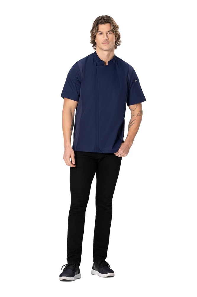 Chef Works Men's Springfield Chef Coat Medium Navy