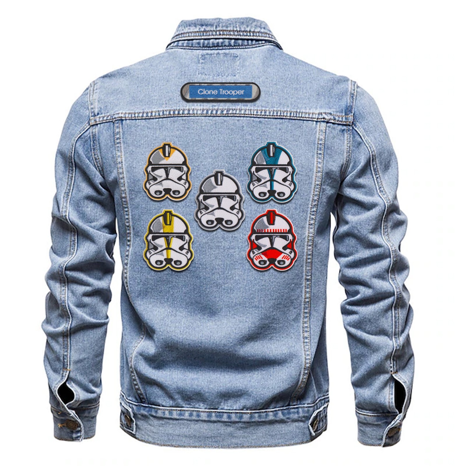 Star Wars "Buckets" Series MANDALORE helmet embroidered patches Boba Fett Mando