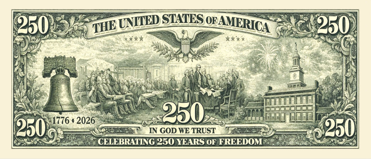 5 Pack America 250th Anniversary Dollars Donald Trump Collectible Freedom Money