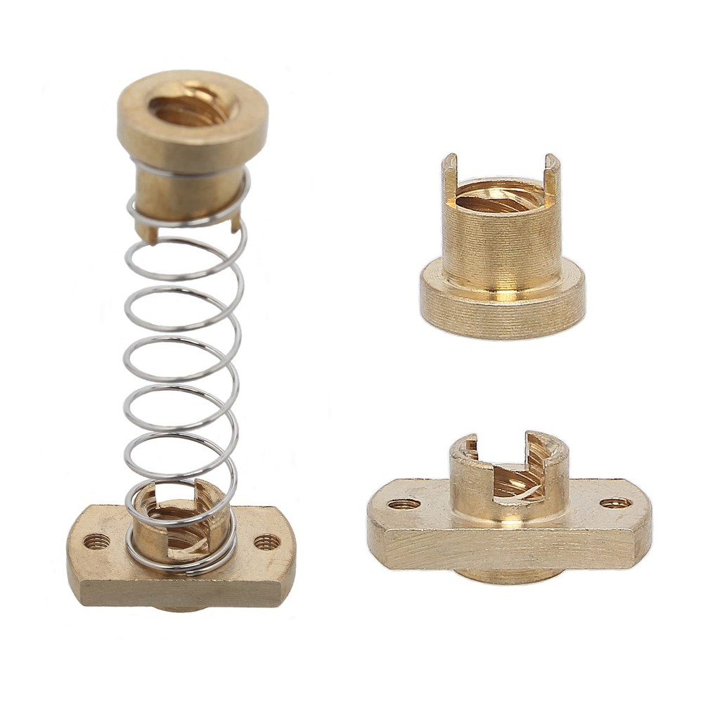 2 Pack Anti Backlash Spring Loaded Nut Elimination Gap Brass Medium, Gold