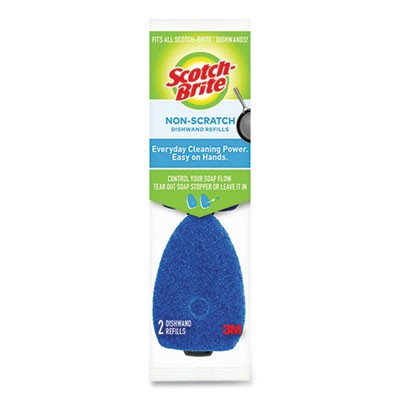 3m 48312 Non-scratch Dishwand Refills, Blue, 2/pack
