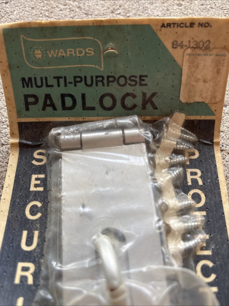 Wards Multi-purpose Pad Lock Open Package New 84-1302