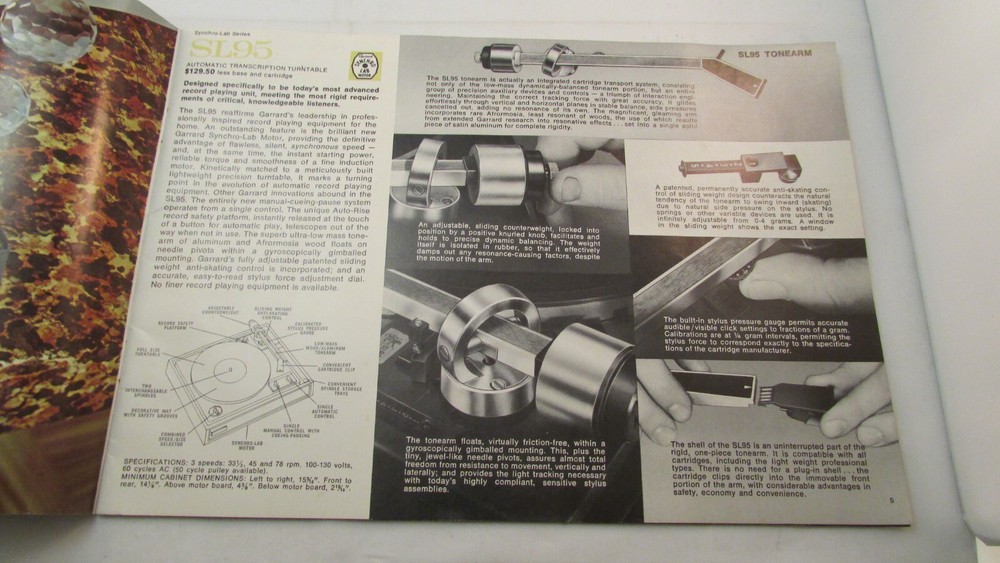 Rare Garrard Turntable Comparator Catalog 24 Pages Mint Estate Find