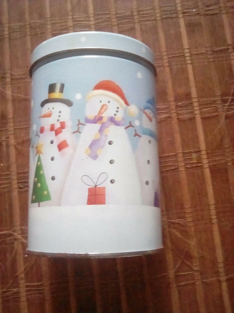 Snowman Christmas Tin