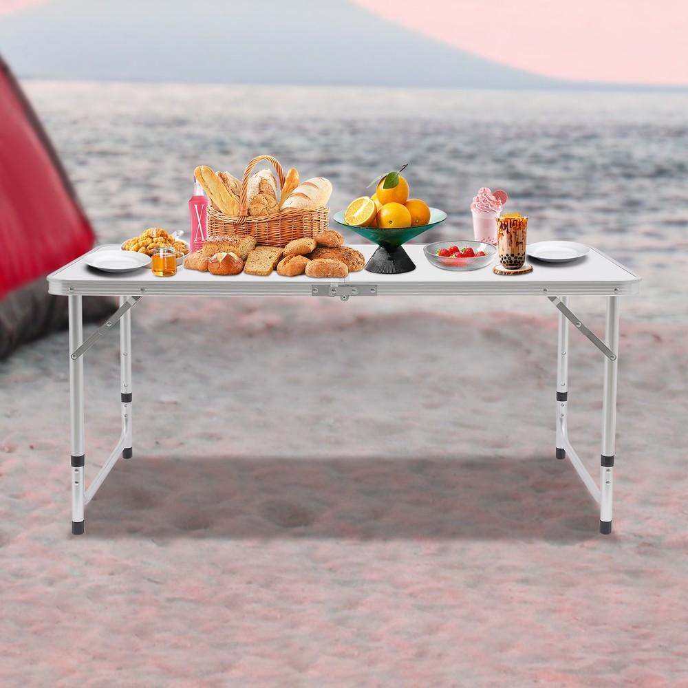 Portable Folding Table - Adjustable Height for Indoor & Outdoor Use